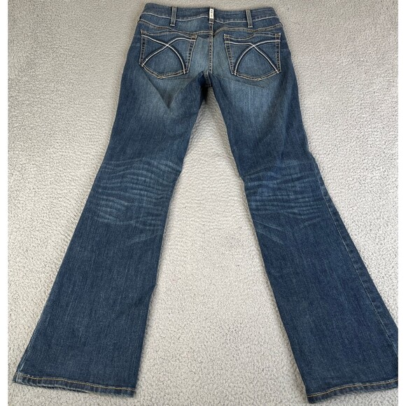 Ariat Real Denim Jeans Womens 30 x 32 Blue Bootcut High Rise Stretch Cowgirl - Picture 1 of 16